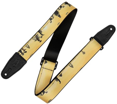 Levy's Calaca Polyester Guitar Strap - Mariachi Design
