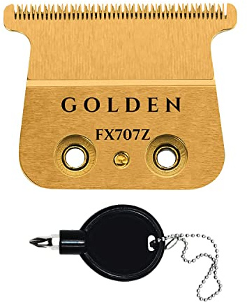 Replacement DLC Blade Compatible with BaBylissPRO FX787 Series and FX726,for Outlining Hair Trimmers FX787 and LoPROFX Trimmers FX726,Golden FX707Z (Gold/1PC)
