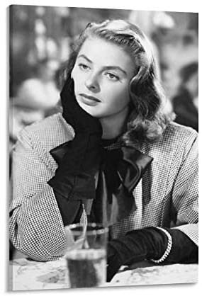 The Best Actresses Ever – 1960er Jahre Ingrid Bergman Retro-Poster, Bilddruck, Wandkunst, Poster, Malerei, Leinwand, Poster, Kunstwerke, Raumästhetik, 30 x 45 cm