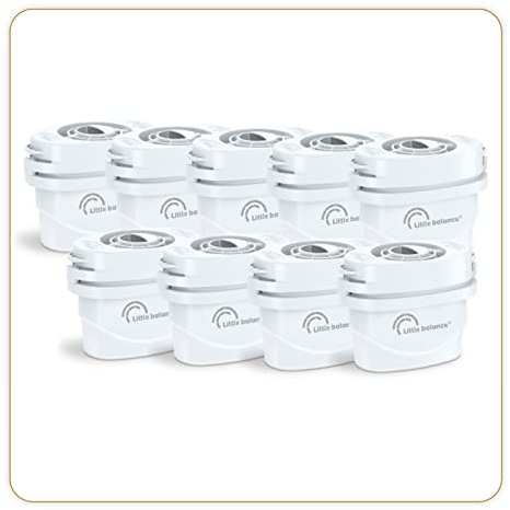 LITTLE BALANCE 8665 Pack de 9 Cartouches filtrantes pour Carafe, Compatible Toutes carafes filtrantes, Pack 9 Mois