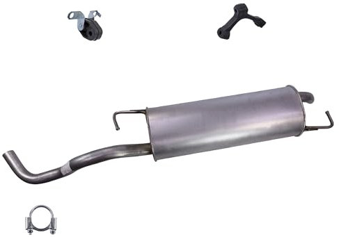 BESTPRICE Auspuff Schalldämpfer Set 1x Endschalldämpfer, mit Montagematerial Kompatibel mit SEAT LEON (1M1), VW GOLF 4 (1J1), NEW BEETLE (9C1, 1C1), NEW BEETLE Cabriolet (1Y7)
