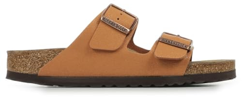 BIRKENSTOCK Unisex Erwachsene Sandale Arizona Birko-Flor Nubuk schmal Hellbraun 42
