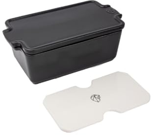 PEUGEOT - Terrine aus Keramik mit Presse - 20 cm x 11 cm x 7,5 cm - Inhalt: 0,65 L - 10 Jahre Garantie - Französisch Know-How - Schiefer