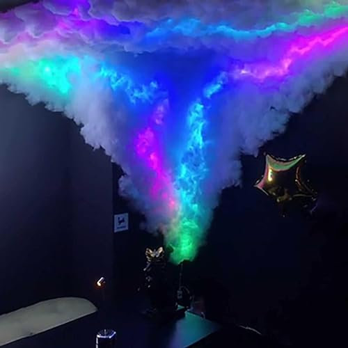 LED Cloud Light, 3D Cotton Cloud Lights, Fluffy Ceiling Cloud Night Lamp, Lightning Cloud RGB Light, Led Strip Lights, for Gaming Room, Bar, Party, Christmas Halloween Decoration,5M