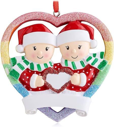 Décoration de sapin de Noël personnalisée pour couple d'arbre de Noël pour porte, fenêtre, cheminée, décorations de Noël rustiques, décorations de Noël pour bébé, décoration de 1er Noël 2023