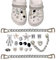 HAPPOW 18 Stück Strass Schuhanstecker, Kleiner Bär Zubehör, Kristall Diamant Zubehör Schuhschmuck, Crocs anstecker set, Glänzende DIY Ornamente für Clogs Sandalen von Männer und Frauen