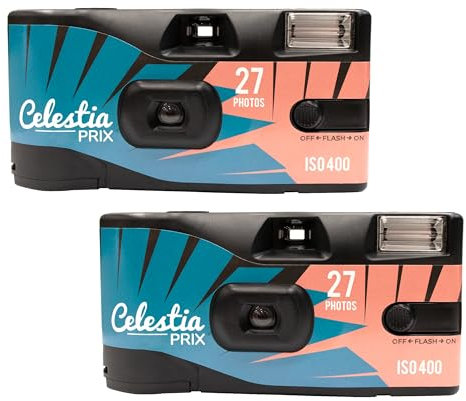 Celestiaprix Cámara de un Solo Uso 27 exposiciones con Flash Pack de 2