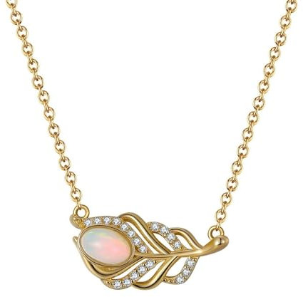 Homxi Damen Kettenanhänger Gold,Kette 925 Silber Anhänger Damen Blatt mit Zirkonia Kette Anhänger Gold