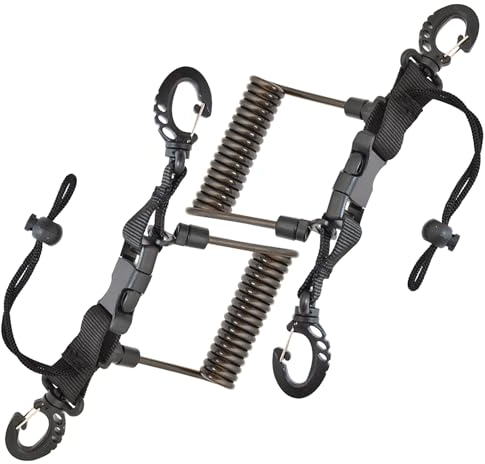 Frdhee 2 Tauchkameras Anti-Verlust-Seil, Tauchen Spiralkabel Tauchen Ausrüstung Lanyard Tauchen Zubehör mit Clips Schnellverschluss für Tauchen Schnorcheln Klettern, Unterwasserkamera