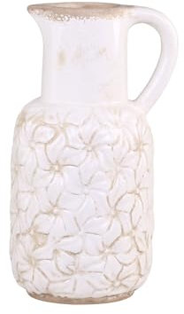 Chic Antique Kanne Krug Blumevase COLMAR Jug Flowers Antik Creme H30x16,5cm 65612-19