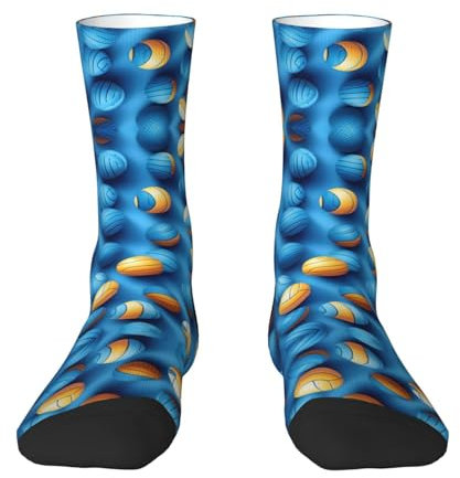 KWQDOZF Blaue Volleyball-Socken für Unisex-Erwachsene, vielseitige Sportsocken und Freizeitsocken ohne Absatz, für tägliches Tragen und Training, blaues Volleyball, Einheitsgröße