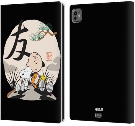 Head Case Designs Licenza Ufficiale Peanuts Charlie Brown Snoopy Orientale Custodia Portafoglio in Pelle Compatibile con Apple iPad PRO 11 M4/M5 2024/2025