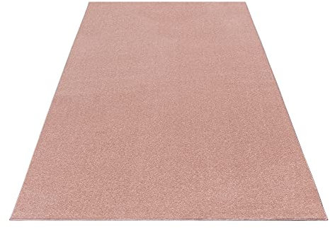 Stilvoll Günstig by ELMM Teppich Wohnzimmer Schlafzimmer Rosa 80 x 150 Unicolor - Einfarbig Kurzflor