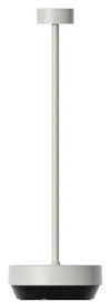 Blomus Mobile LED Leuchte -TURAS- | Mobile Akku Tischlampe aus Aluminium | Farbe Weiß | Ø7 x 23H cm | 3 Lichtfarben | Dimmbar per Touch | IP65