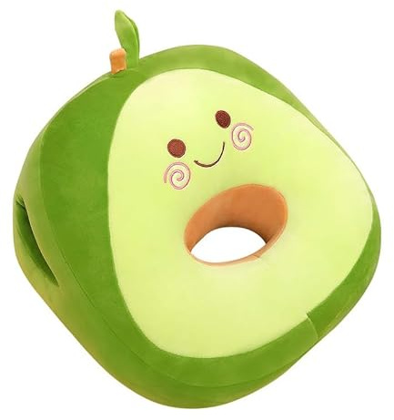 Tikwisdom Green Avocado 35cm, weiches Avocadokissen für den Mittagsschlaf, Büro-Hockerkissen, Plüschtier-Kissen, Puppen-Wärme-Hand-Kissen, ergonomisches Memory-Schlafkissen