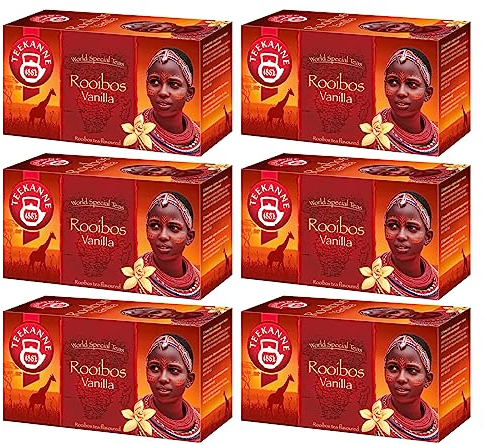 TEEKANNE Rooibos Vanilla Tea - NEW EDITION (6 x 35 g) + Dekond Gift