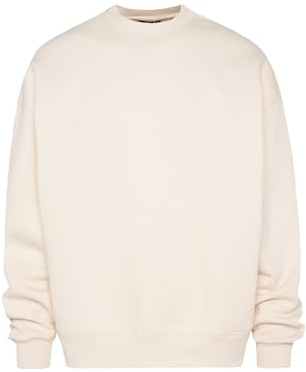 HARLEM SOUL Herren/Damen Sweatshirt Oversize AD-AM | Langarm Sweatpullover Unisex Ecru XXXL