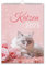 Kalender 2025 Katzen Wandkalender DIN A4 Katzenkalender mit Schulferien Katze-Motiv rosa
