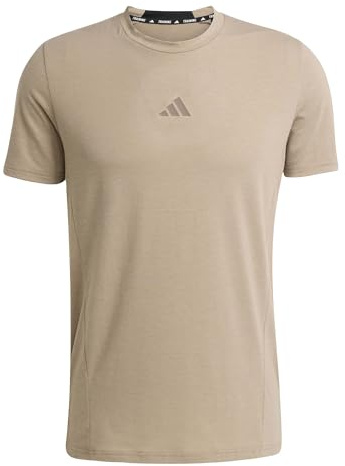adidas Men's Designed For Training Workout T-Shirt, Chalky Brown, Large