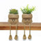 2PCS Smiley Face Fake Succulent Plant Planter Home Decor - Cute Desk Artificial Plant Pot Hanging Leg Indoor Potted, Faux Succulent Plant Room/Window Ornaments Shelves Office Table Decor, Women Gifts