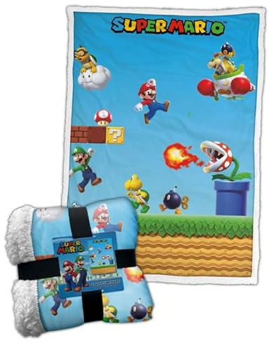 LYO FRANCE Decke Sherpa Super Mario Figuren