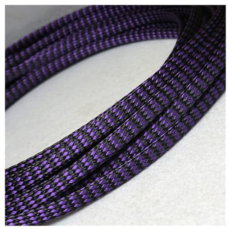 UIJIQX Hilo de algodón PP de 10 m de 3/4/6/8/10/12/14/16 mm + hilo de algodón negro PET PP tejido de malla de algodón trenzado para cable (PB, 8 mm)