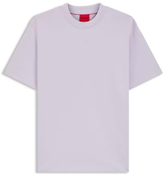 HUGO Herren Dapolino Relaxed-Fit T-Shirt aus Baumwolle mit Logo-Print Flieder M