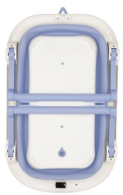 Baignoire Pliable Bébé,Baignoire Enfant, Baignoire pliable pour enfant de 0 à 3 ans, pour la douche, pour nouveau-né, pour toute la famille, griseAntidérapants,83 * 47 * 28 cm (bleu)