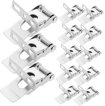 Anneome 20 Stück Federklemme für Klemmlampe LED Halterung für Einbauleuchte aus Eisen Kleine Federklammern Einfache Installation und Unauffällige Lampenbefestigungsclips