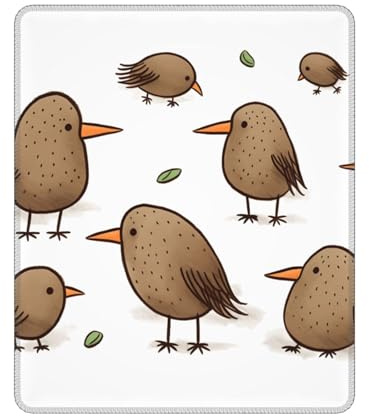 Mauspad, waschbar, rutschfest, Kiwi-Vögel, niedliches Mauspad, Laptop, Gaming-Schreibtischunterlage, Mauspad für Mann und Frau, Schreibtischunterlage für Büro, Zuhause, Arbeit