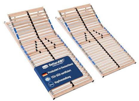 BettenABC - 7-Zonen-Lattenrost Madera - 160x200cm - individuelle Kopfteilverstellung & Härtegradverstellung - Selbstmontage - für alle Matratzen geeignet - hergestellt aus Schicht- & Buchenholz