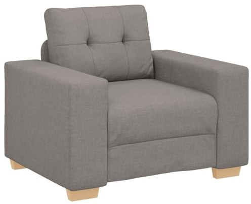 Foknhdi Sofasessel Taupe 100x78x80 cm aus Polyester Stoff mit Sperrholz Gestell, Modernes Mini Sofa für kleine Räume, Bequemer Kleiner Sessel für Living Room Bedroom Büro Balkon