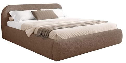 Mirjan24 Polsterbett Telzo mit Bettkasten, modernes Doppelbett inkl. Lattenrost, Elegantes Bett mit gepolstertes Kopfteil, Verschiedene Größen (Lambi 04, 160 x 200 cm)
