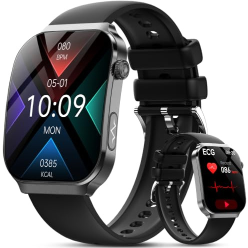 Lgnitek Nuovo Smartwatch, 2.2” Curvo Orologio Con SpO2/Emozioni/Fatica/Sonno/Cardiofrequenzimetro Per Uomo Fitness Tracker,IP68 iOS Android