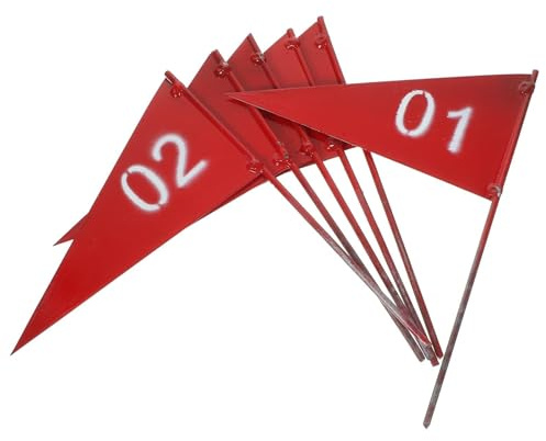 FIXOSHEE Nearest the Pin Markers Easy to Insert into Ground for Garden Use 6pcs Yard Used Flags Marker Flags Made of Iron in Early Spring Season for Lawn Sprinkler System and Plants