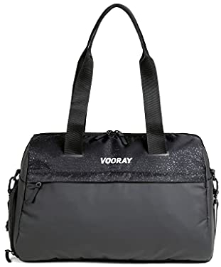 Vooray Trainer Duffel – 42 cm – 25L – Sporttasche mit Schuhtasche und Trockentasche, Schwarze Folie., one Size