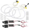 Qiilu ojos de Angel, 12V CCFL Angel Eyes Anillos Halo Luz de alto brillo apta para E46 Blanco