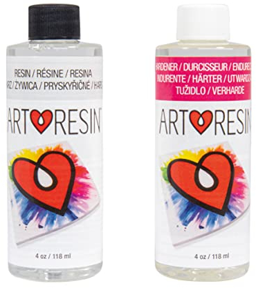 Rayher Art Resin Epoxyharz, 2 x je 118 ml (4 oz), Epoxidharz mit Härter, glasklar, zum Gießen und Beschichten, Gießharz, Schmuckherstellung, Formenbau, 34450000