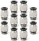ERGAOBOY 10 Pz Maschio Stragiht 8mm Tubo OD x 1/4 BSP Filettatura Connettore Rapido Con Raccordi Ad Anello Di Tenuta (PC8-02)