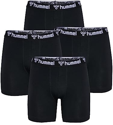 hummel Herren Boxershorts hmlBOXERS 4er Pack Schwarz 2XL