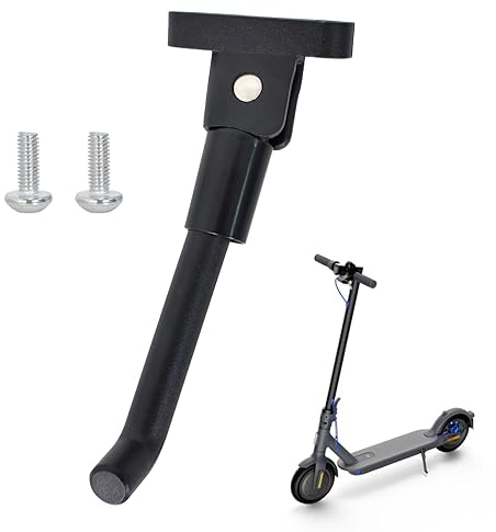 Elektroscooter Ständer Kompatibel mit Xiaomi 1S/ M365/ Pro, E-Scooter Parkständer mit Schrauben Standfuß Seitenständer Scooter Ständer, Zubehör für Elektroroller-Ersatzteile (Schwarz)