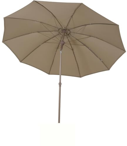 Siena Garden Paolo Mittelstockschirmtaupe Ø 270 cm Gestell Aluminium Taupe, Bezug 100% Polyester, 180g/m² in Taupe