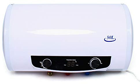 Owneed Serbatoio dell'acqua calda elettrico da 50 l, piatto, orizzontale, intelligente, 220 V, 2 kW, scaldabagno elettrico