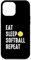 Hülle für iPhone 15 Plus Eat Sleep Softball Repeat lustig American USA Sports