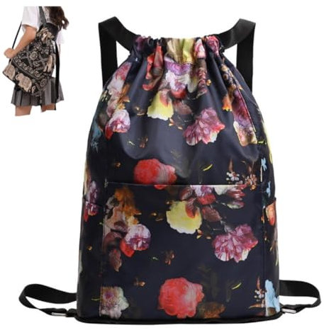 Juketron Rucksack mit großem Fassungsvermögen, für Reisen und Sport, faltbar, mit Kordelzug, Farbe5, One size