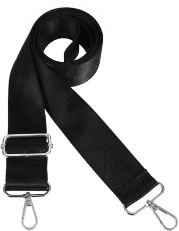 Verstellbarer Schultergurt Schwarz Umhängegurt Taschengurt Breiter, Trageriemen Canva Riemen 4cm breit Längenverstellbarer für Taschen Breiter DIY Zubehör Handtaschen Umhängetasche