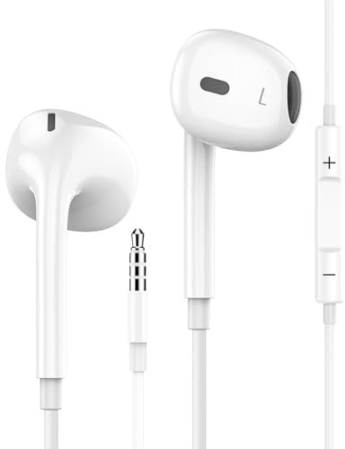 Kopfhörer mit Kabel, 3,5mm In-Ear-Kopfhörer mit Kabel, Kopfhörer mit Mikrofon und Lautstärkeregler für iPhone Samsung Huawei Android Smartphone Laptop MP3, usw 3,5mm Audiogeräte