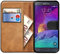 Verco Handyhülle für Galaxy Note 4 Hülle, Klapphülle für Samsung Galaxy Note 4 Tasche PU Leder Flip Case Brieftasche - Schwarz