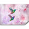 murando - Papier peint panoramique animal 350x256 cm - Revêtement mural décoration chambre salon - Design moderne - Gris violet rose vert - Fleurs violettes oiseaux plantes animaux g-B-0068-a-d