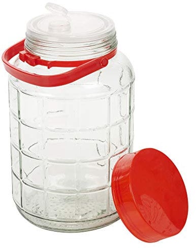 1, 2, 3 Litre Large Food Glass Jar with Lid (1, 1L)